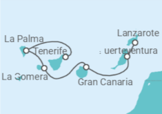 Itinerario del Crucero Crucero en el archipiélago de las Canarias, el dulzor de una eterna primavera - CroisiMer