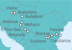 Itinerario del Crucero De las Puertas de Hierro a Viena, el Danubio occidental  - CroisiEurope