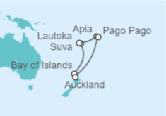 Itinerario del Crucero Nueva Zelanda, Fiji y Samoa - Celebrity Cruises