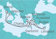 Itinerario del Crucero Italia, Grecia, Chipre, Turquía - Royal Caribbean