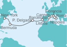 Itinerario del Crucero Desde Nueva York a Civitavecchia (Roma) - NCL Norwegian Cruise Line