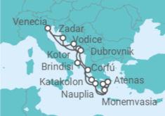 Itinerario del Crucero Grecia, Italia, Croacia, Montenegro - Seabourn