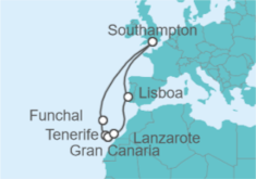 Itinerario del Crucero Mágicas Islas Canarias - Cunard