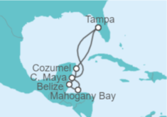 Itinerario del Crucero Belice y México - Carnival Cruise Line