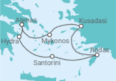 Itinerario del Crucero Atenas y bellezas de Grecia II - Celebrity Cruises