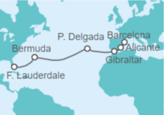 Itinerario del Crucero De Barcelona a Miami  - Celebrity Cruises