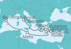 Itinerario del Crucero Islas Griegas y Turquía  - Celebrity Cruises