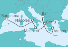 Itinerario del Crucero Montenegro, Grecia e Italia - Princess Cruises