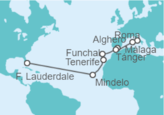 Itinerario del Crucero De Roma a Miami - Princess Cruises