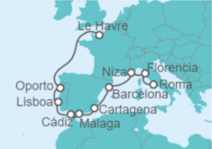 Itinerario del Crucero Italia, Francia, España, Portugal - NCL Norwegian Cruise Line