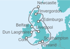 Itinerario del Crucero Islas Británicas: Inglaterra, Irlanda y Escocia - NCL Norwegian Cruise Line