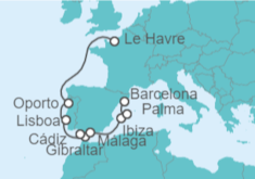 Itinerario del Crucero Portugal, Gibraltar, España - NCL Norwegian Cruise Line