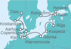 Itinerario del Crucero Desde Oslo (Noruega) a Estocolmo (Suecia) - NCL Norwegian Cruise Line