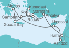 Itinerario del Crucero Tierras de Leyendas y Ciudades Eternas - Holland America Line