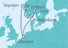 Itinerario del Crucero Sagas Vikingas - Holland America Line