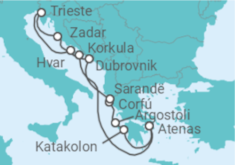 Itinerario del Crucero Delicias Venecianas y Dálmatas - Holland America Line