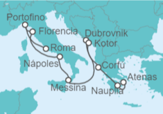 Itinerario del Crucero Costa Italiana y Maravillas de Grecia - Holland America Line