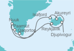 Itinerario del Crucero Islandia, Groenlandia - NCL Norwegian Cruise Line