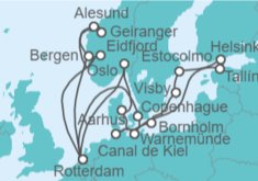 Itinerario del Crucero Leyendas del Norte y Joyas del bálticos - Holland America Line