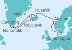 Itinerario del Crucero Pasaje de Islandia y Groenlandia - Holland America Line