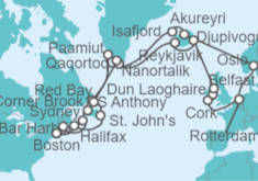 Itinerario del Crucero Viaje de los Vikingos - Holland America Line