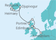 Itinerario del Crucero Misterios islandeses y escoceses - Holland America Line