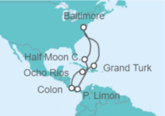 Itinerario del Crucero Caribe Occidental - Carnival Cruise Line