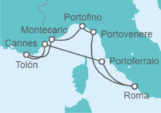 Itinerario del Crucero Francia, Mónaco, Italia - WindStar Cruises