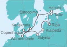 Itinerario del Crucero Alemania, Polonia, Lituania, Letonia, Estonia, Finlandia, Suecia - MSC Cruceros