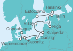 Itinerario del Crucero Desde Copenhague (Dinamarca) a Estocolmo (Suecia) - WindStar Cruises