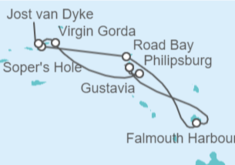 Itinerario del Crucero Islas Vírgenes - Reino Unido, Guadalupe - WindStar Cruises
