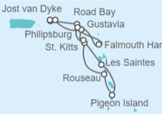 Itinerario del Crucero Guadalupe, Saint Maarten, Islas Vírgenes - Reino Unido - WindStar Cruises