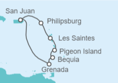 Itinerario del Crucero San Vicente e Islas Granadinas, Saint Maarten - WindStar Cruises