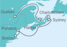 Itinerario del Crucero Canadá, Estados Unidos (EE.UU.) - Holland America Line