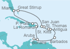 Itinerario del Crucero Bonaire, Aruba y Barbados - NCL Norwegian Cruise Line