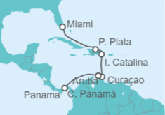 Itinerario del Crucero Canal de Panamá: Curaçao y Aruba - NCL Norwegian Cruise Line