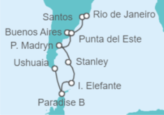 Itinerario del Crucero Ámerica del Sur: Brasil y Argentina - NCL Norwegian Cruise Line