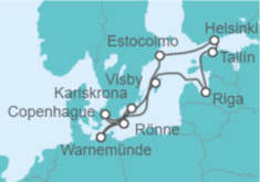 Itinerario del Crucero Suecia, Letonia, Estonia, Finlandia, Dinamarca - MSC Cruceros