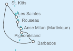 Itinerario del Crucero Barbados - WindStar Cruises