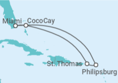 Itinerario del Crucero Islas Vírgenes - EEUU, Saint Maarten - Royal Caribbean