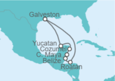 Itinerario del Crucero México, Belice, Honduras - Royal Caribbean