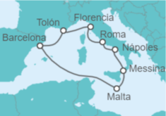 Itinerario del Crucero Mediterráneo Occidental - Carnival Cruise Line