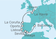 Itinerario del Crucero De Barcelona a Dover - Carnival Cruise Line
