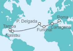 Itinerario del Crucero De Roma a Tampa - Carnival Cruise Line