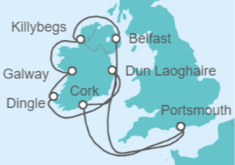 Itinerario del Crucero Islas Británicas: Irlanda e Inglaterra - NCL Norwegian Cruise Line