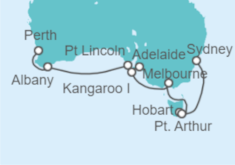 Itinerario del Crucero Desde Perth (Fremantle) Australia a Sydney (Australia) - Holland America Line