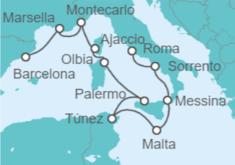 Itinerario del Crucero Desde Venecia (Italia) a Barcelona - Oceania Cruises