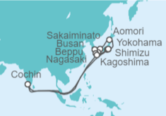 Itinerario del Crucero Corea Del Sur, Japón e India - Cunard