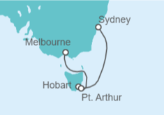 Itinerario del Crucero De Melbourne a Sídney - Cunard