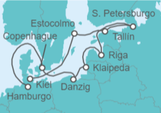 Itinerario del Crucero Desde Kiel (Alemania) a Hamburgo (Alemania) - Hapag-Lloyd Cruises